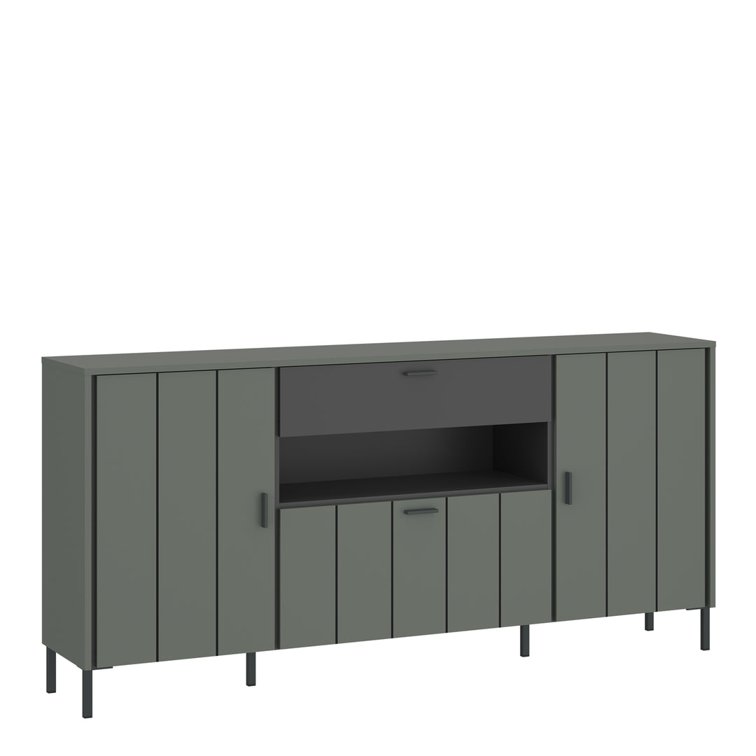 Arundel Sideboard 2 Door 1 Flap 1 Drawer in Green/Grey - TidySpaces