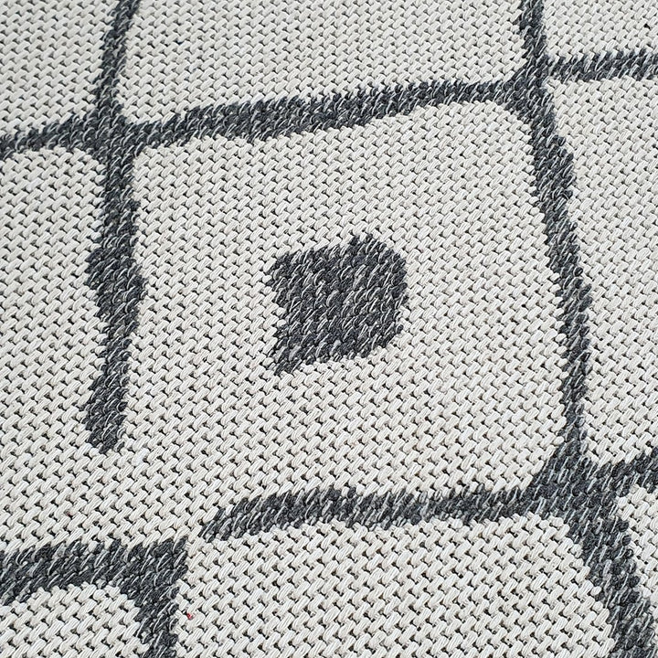 Cotton Rug Cream Grey Berber - TidySpaces