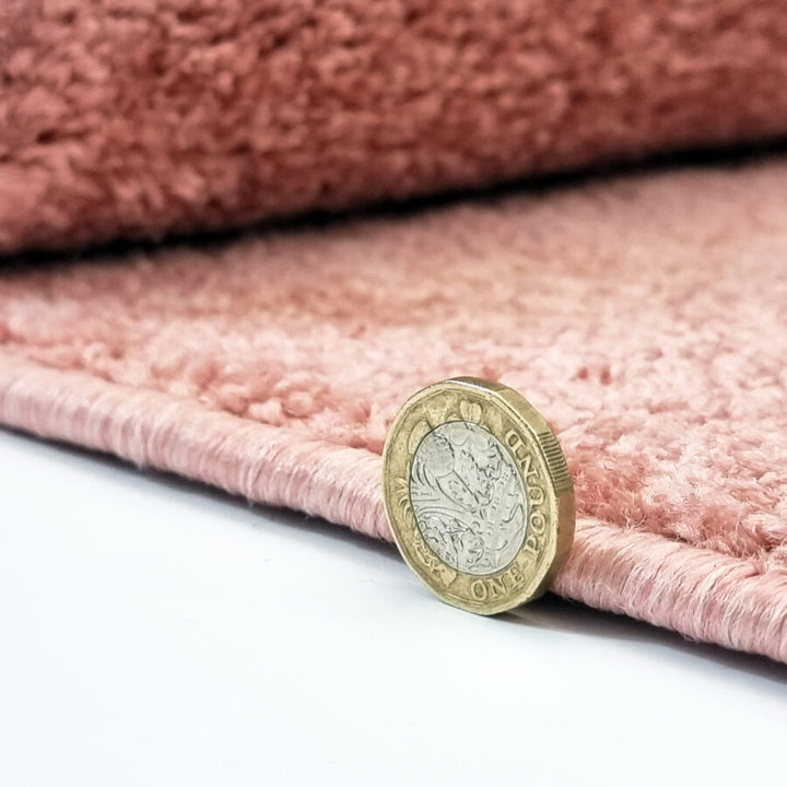 Pink Plain Solid Rug - TidySpaces