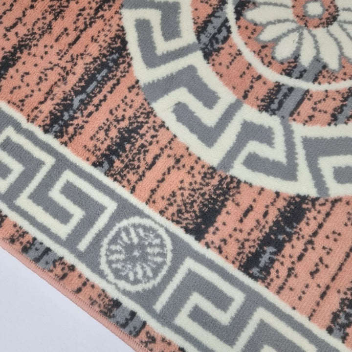 Oriental Border Mandala Pink Soft Rug - TidySpaces