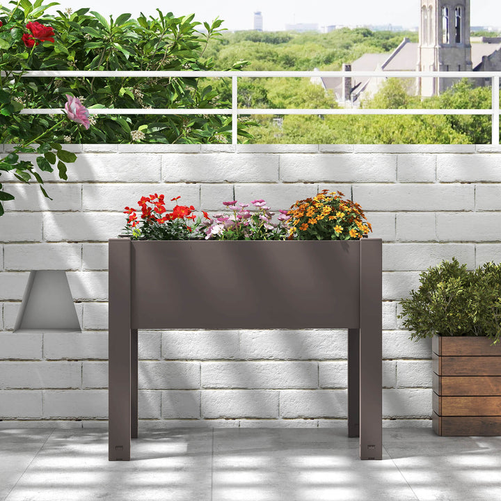 53L Raised Bed Grow Box with Water Level Monitor and Drainage Hole - TidySpaces