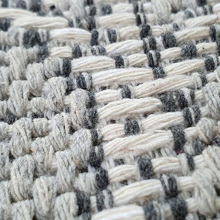 Cotton Rug Grey Oriental - TidySpaces