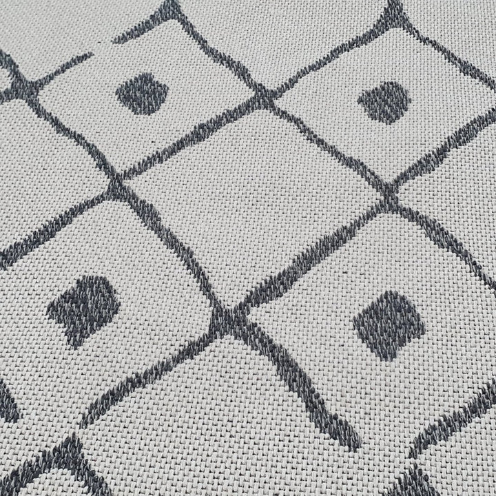 Cotton Rug Cream Grey Berber - TidySpaces