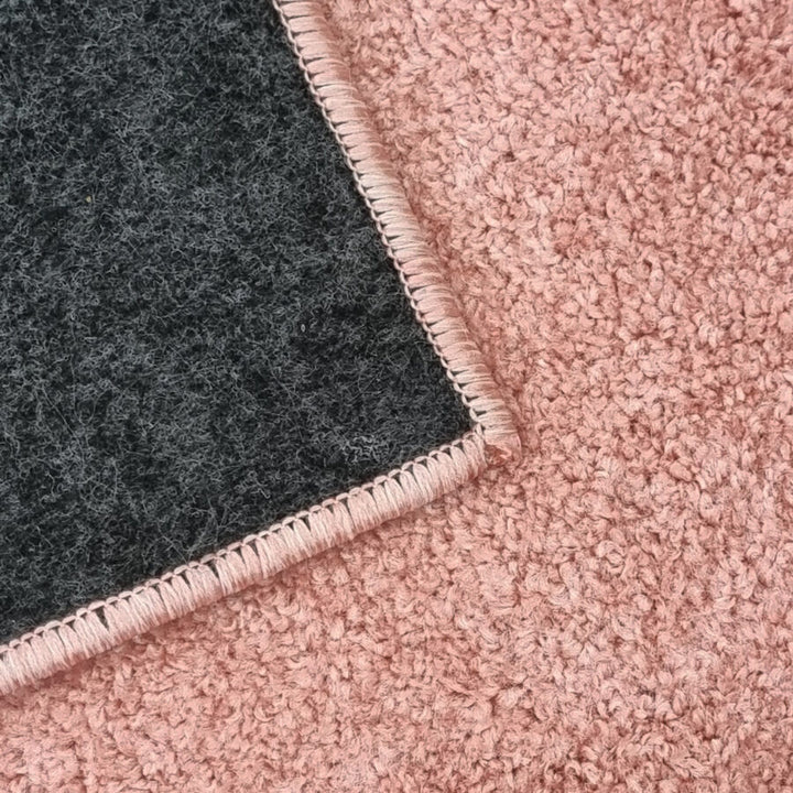 Pink Plain Solid Rug - TidySpaces