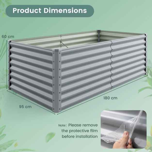 60 cm Raised Garden Bed Elevated Garden Planter with Open Bottom Design