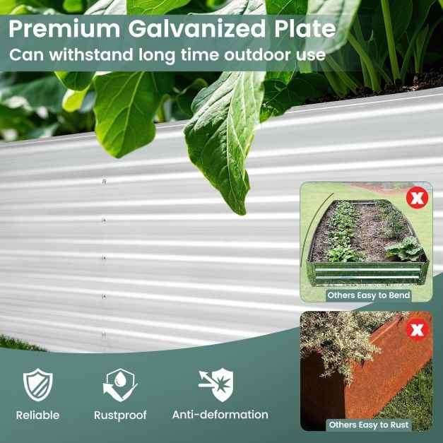 60 cm Raised Garden Bed Elevated Garden Planter with Open Bottom Design
