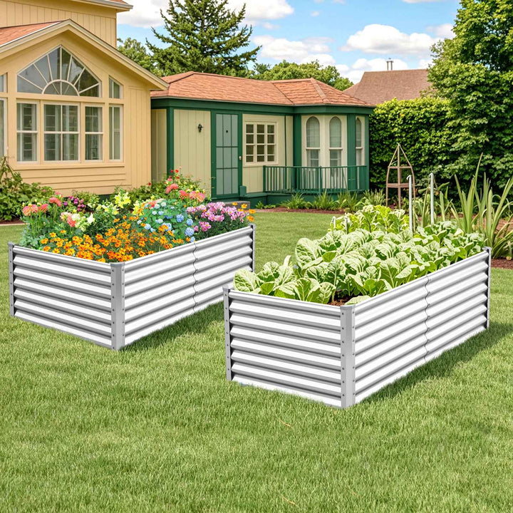 60 cm Raised Garden Bed Elevated Garden Planter with Open Bottom Design