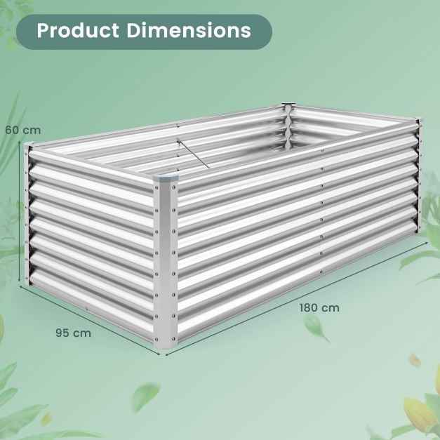 60 cm Raised Garden Bed Elevated Garden Planter with Open Bottom Design