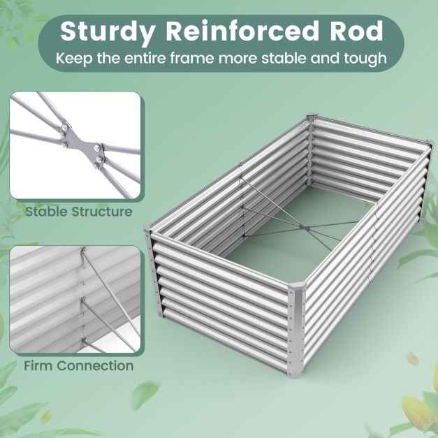 60 cm Raised Garden Bed Elevated Garden Planter with Open Bottom Design