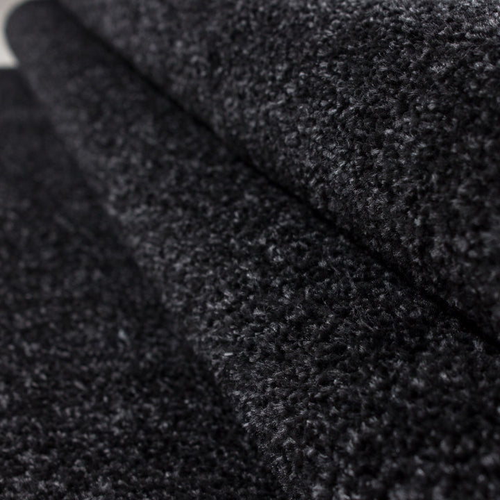 Anthracite Plain Solid Rug - TidySpaces