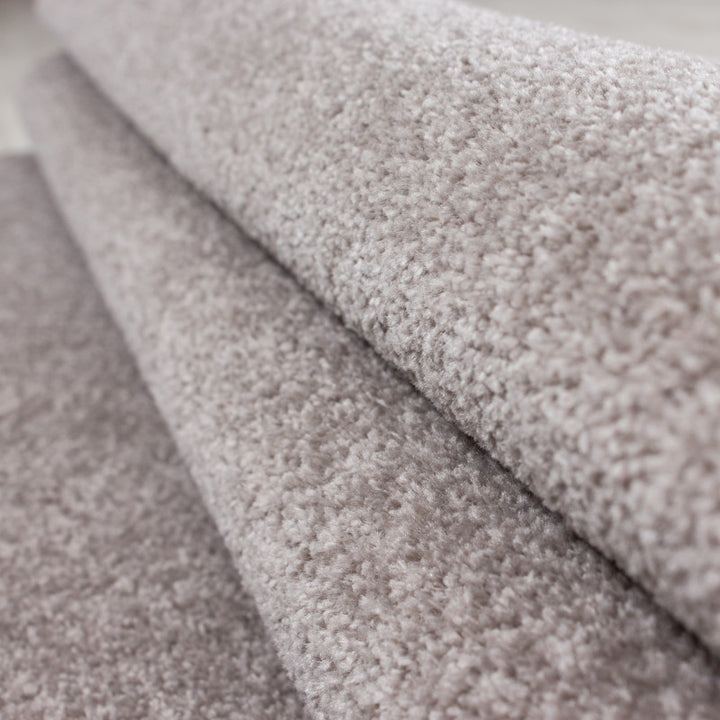 Beige Plain Solid Rug - TidySpaces
