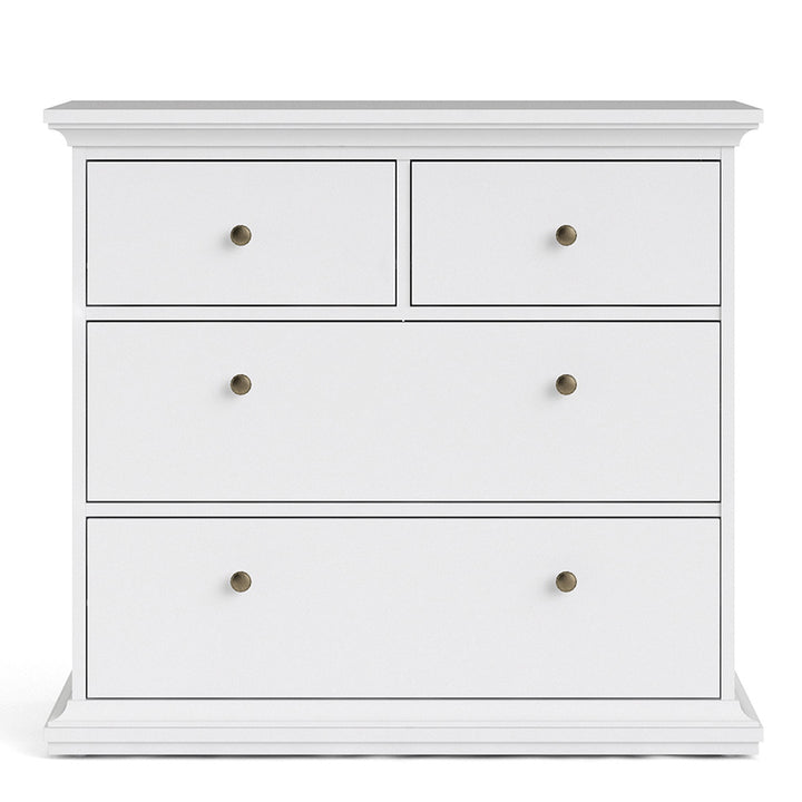 Paris Chest of 4 Drawers in White - TidySpaces
