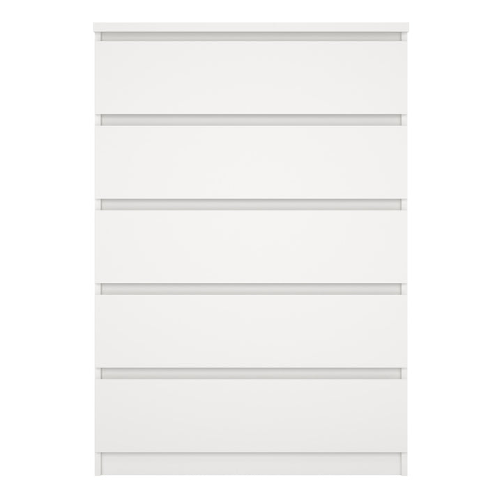 Naia Chest of 5 Drawers in White - TidySpaces