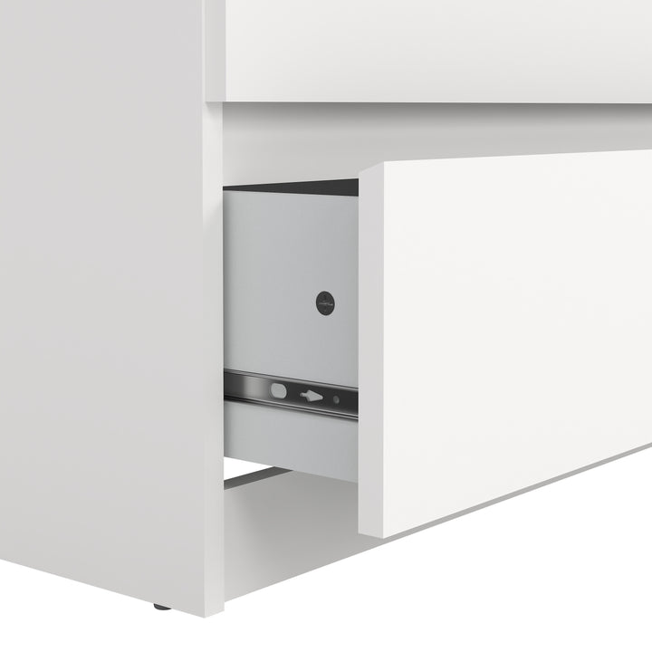 Naia Wide Chest of 6 Drawers (3+3) in White - TidySpaces