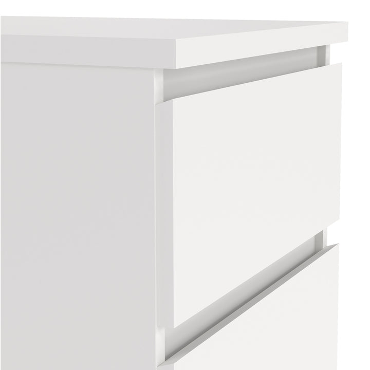 Naia Narrow Chest of 5 Drawers in White - TidySpaces