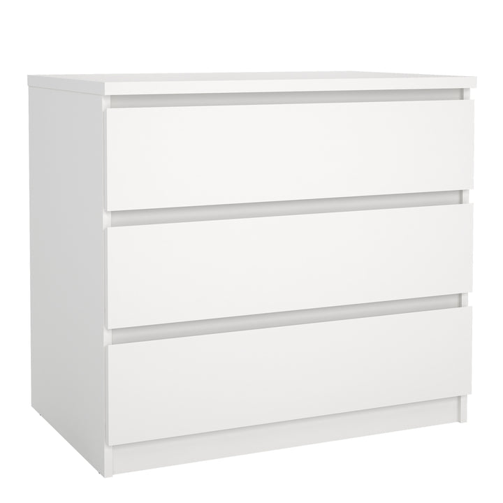 Naia Chest of 3 Drawers in White - TidySpaces
