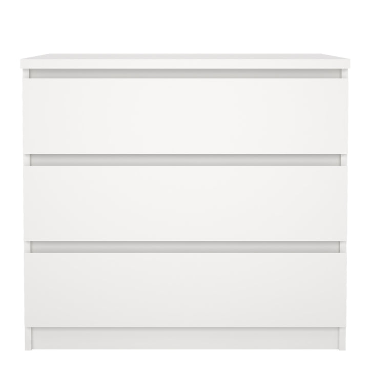 Naia Chest of 3 Drawers in White - TidySpaces