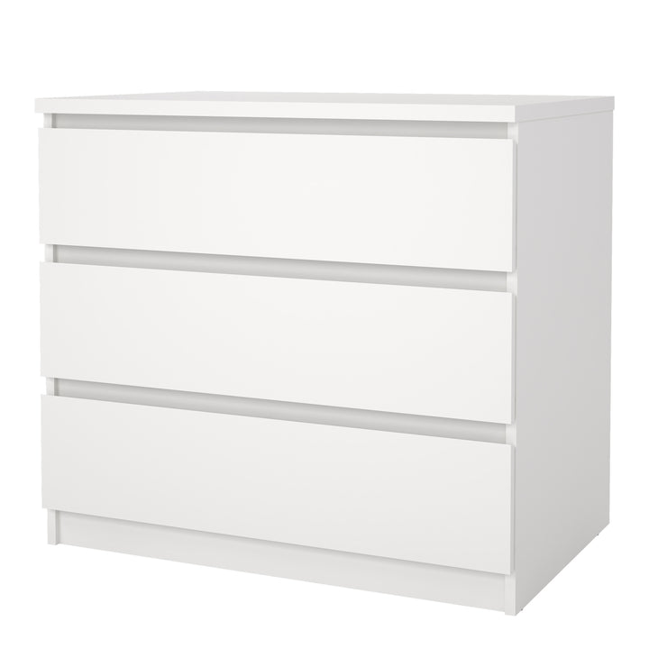 Naia Chest of 3 Drawers in White - TidySpaces