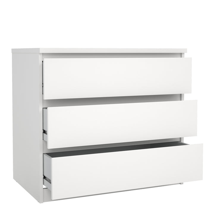 Naia Chest of 3 Drawers in White - TidySpaces