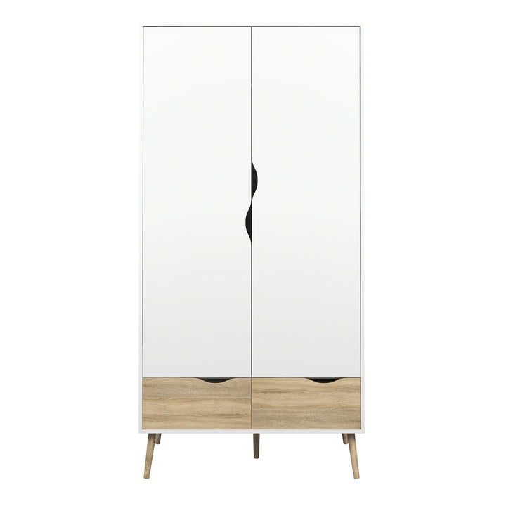 Oslo 4 Piece Bedroom Set White & Oak - TidySpaces