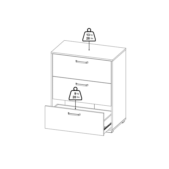 Sofia Chest 3 drawers Jackson Hickory