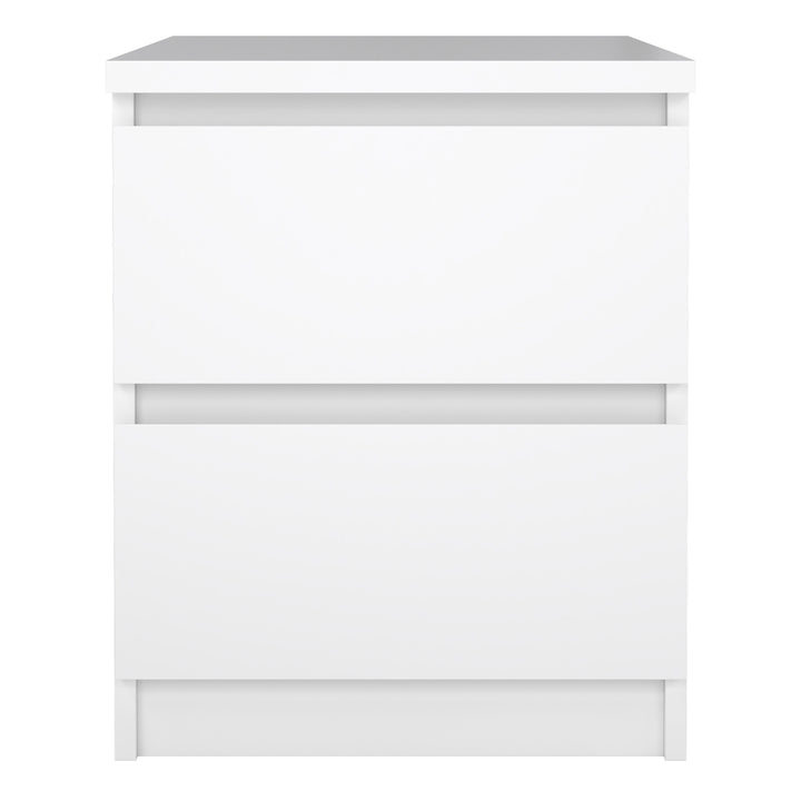 Naia Bedside 2 drawers in White high gloss