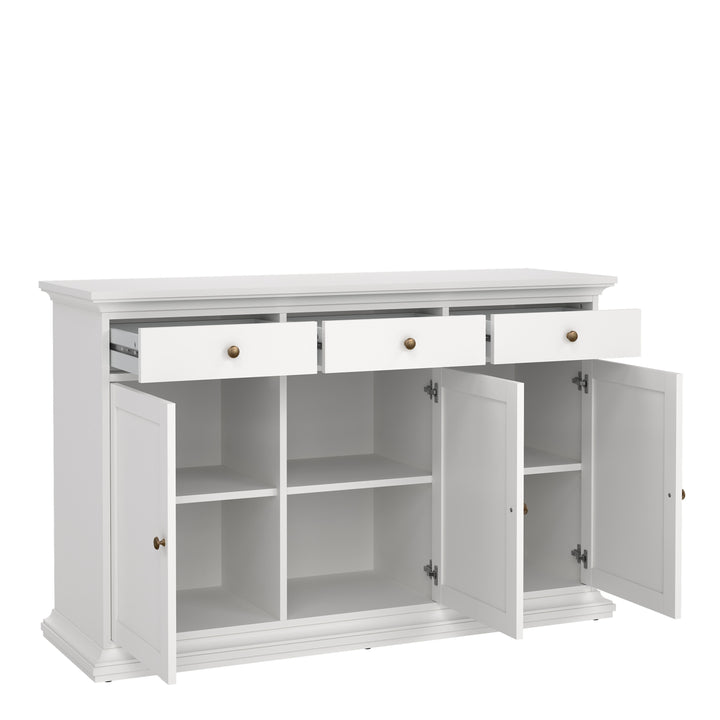 Paris Sideboard with 3 doors and 3 drawers in White