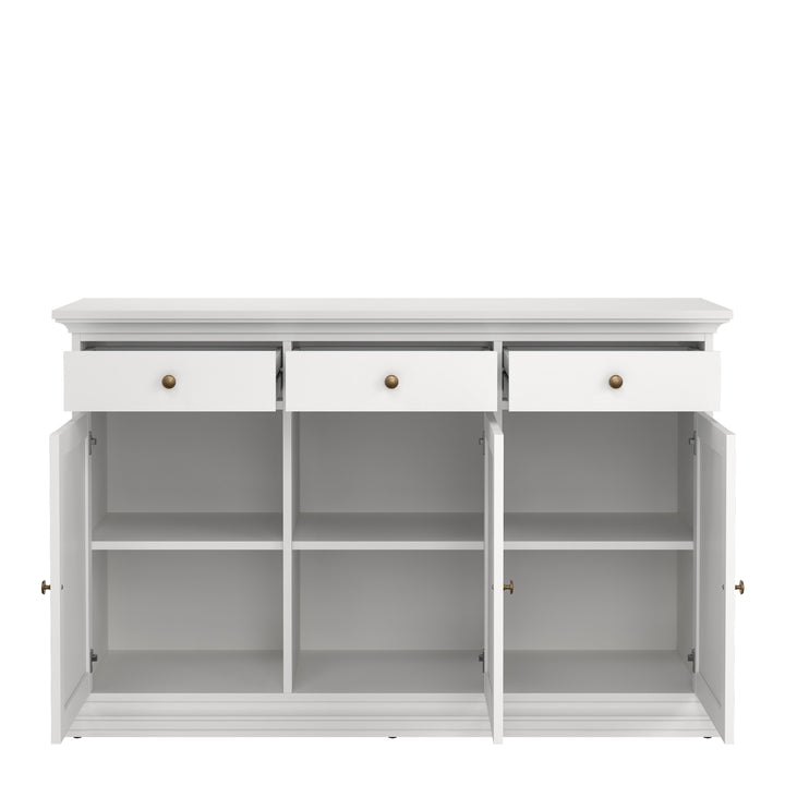 Paris Sideboard with 3 doors and 3 drawers in White
