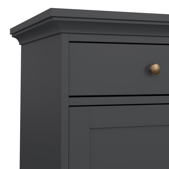 Paris Sideboard with 3 doors and 3 drawers in Matt Grey