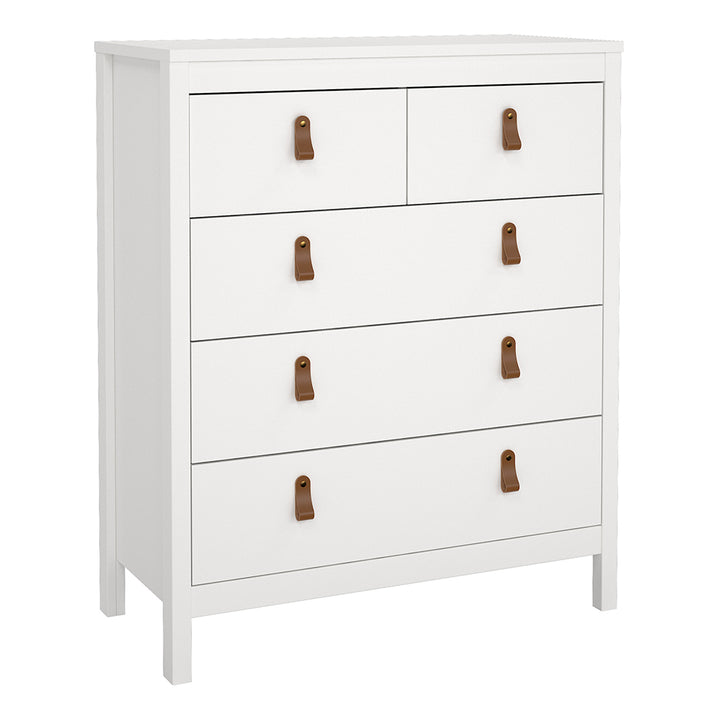 Barcelona 3 Piece Bundle, Bedside, Chest and 3 Door Wardrobe in White - TidySpaces