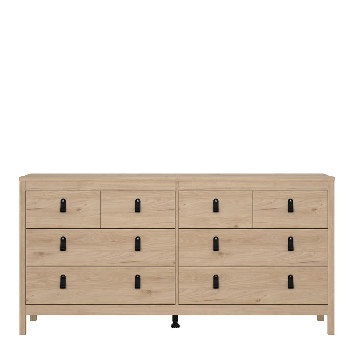 Barcelona Double Dresser 4+4 Drawers in Jackson Hickory Oak - TidySpaces
