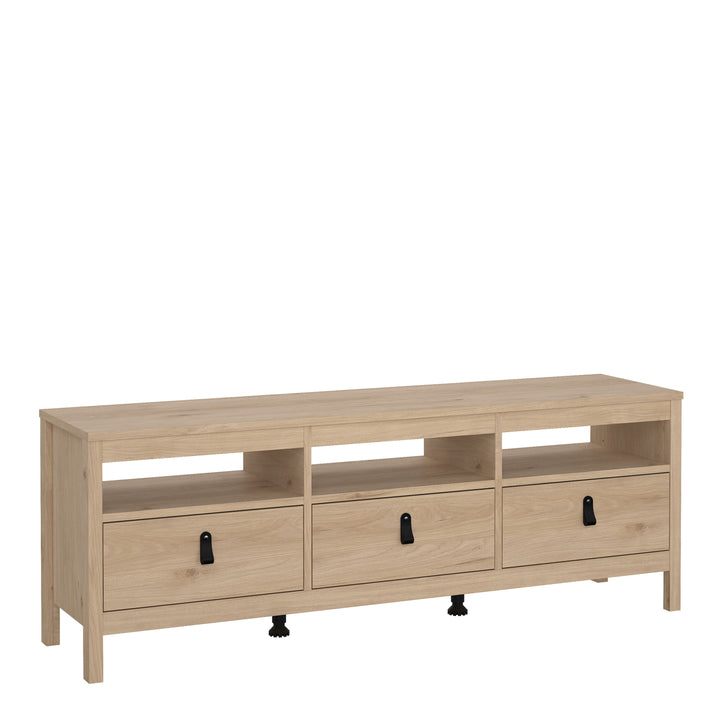 Barcelona TV-Unit 3 Drawers in Jackson Hickory Oak - TidySpaces
