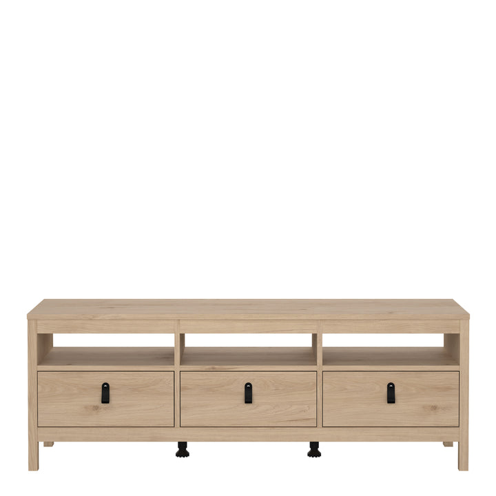 Barcelona TV-Unit 3 Drawers in Jackson Hickory Oak - TidySpaces