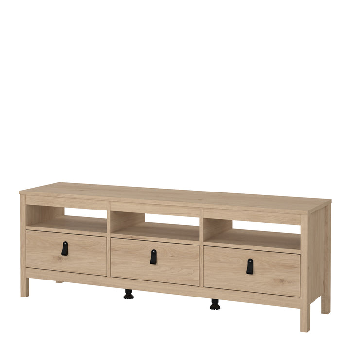 Barcelona TV-Unit 3 Drawers in Jackson Hickory Oak - TidySpaces