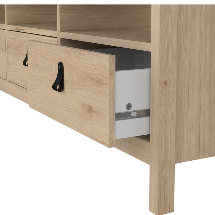 Barcelona TV-Unit 3 Drawers in Jackson Hickory Oak - TidySpaces