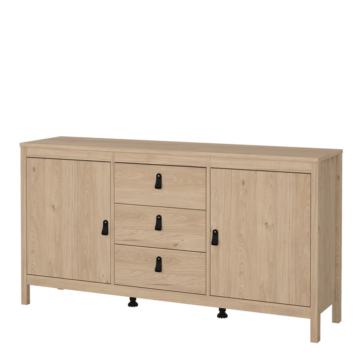 Barcelona Sideboard 2 Doors + 3 Drawers in Jackson Hickory Oak - TidySpaces