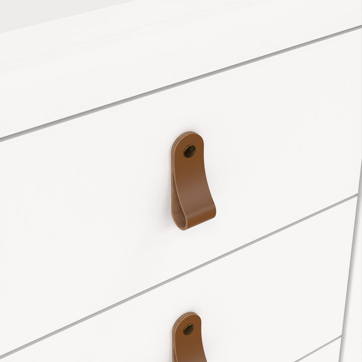 Barcelona Bedside Table 3 Drawers in White - TidySpaces