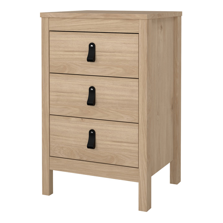 Barcelona Bedside Table 3 Drawers in Jackson Hickory Oak - TidySpaces