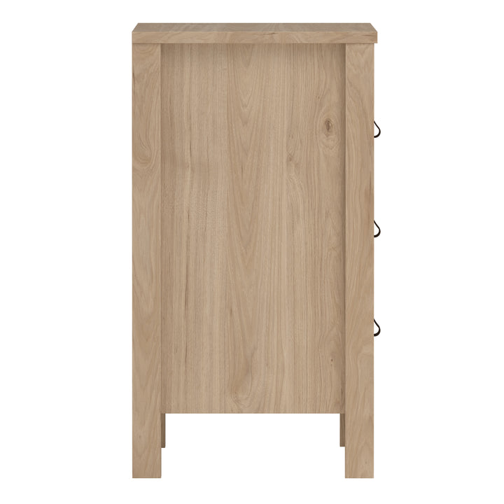 Barcelona Bedside Table 3 Drawers in Jackson Hickory Oak - TidySpaces