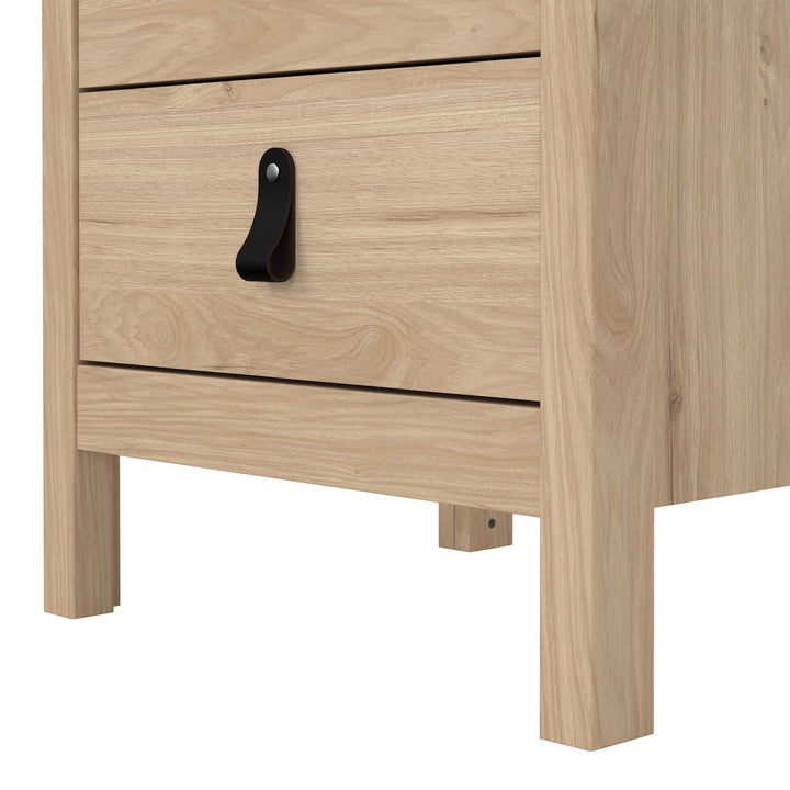Barcelona Bedside Table 3 Drawers in Jackson Hickory Oak - TidySpaces