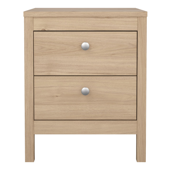 Madrid Bedside Table 2 Drawers in Jackson Hickory Oak - TidySpaces