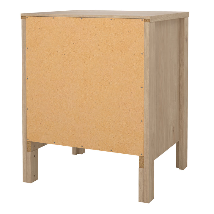 Madrid Bedside Table 2 Drawers in Jackson Hickory Oak - TidySpaces