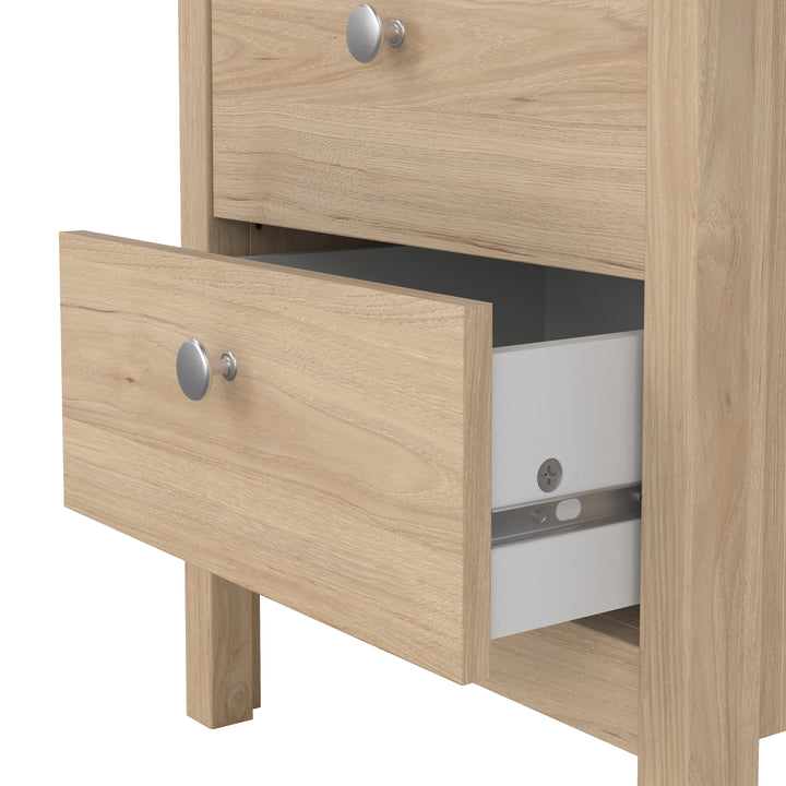 Madrid Bedside Table 2 Drawers in Jackson Hickory Oak - TidySpaces
