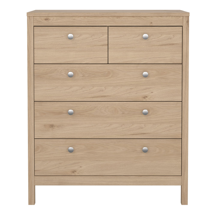 Madrid Chest 3+2 Drawers in Jackson Hickory Oak - TidySpaces