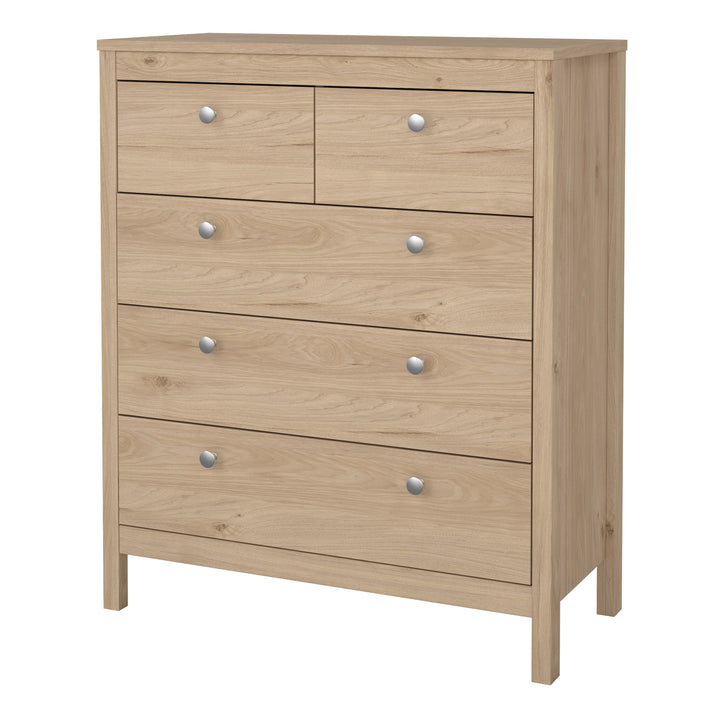 Madrid Chest 3+2 Drawers in Jackson Hickory Oak - TidySpaces