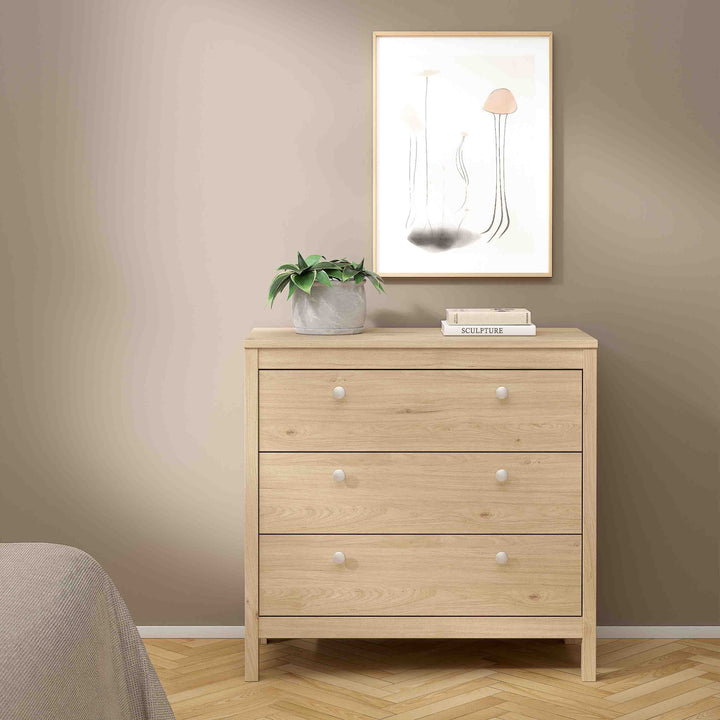 Madrid Chest 3 Drawers in Jackson Hickory Oak - TidySpaces