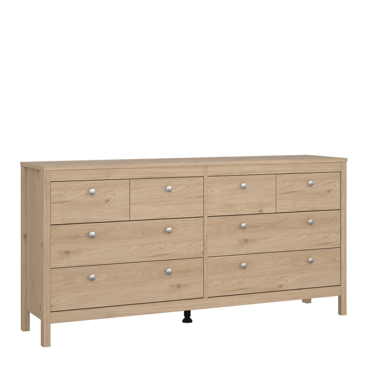 Madrid Double Dresser 4+4 drawers in Jackson Hickory Oak - TidySpaces