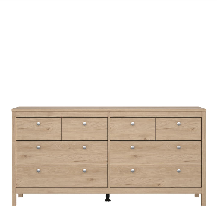 Madrid Double Dresser 4+4 drawers in Jackson Hickory Oak - TidySpaces
