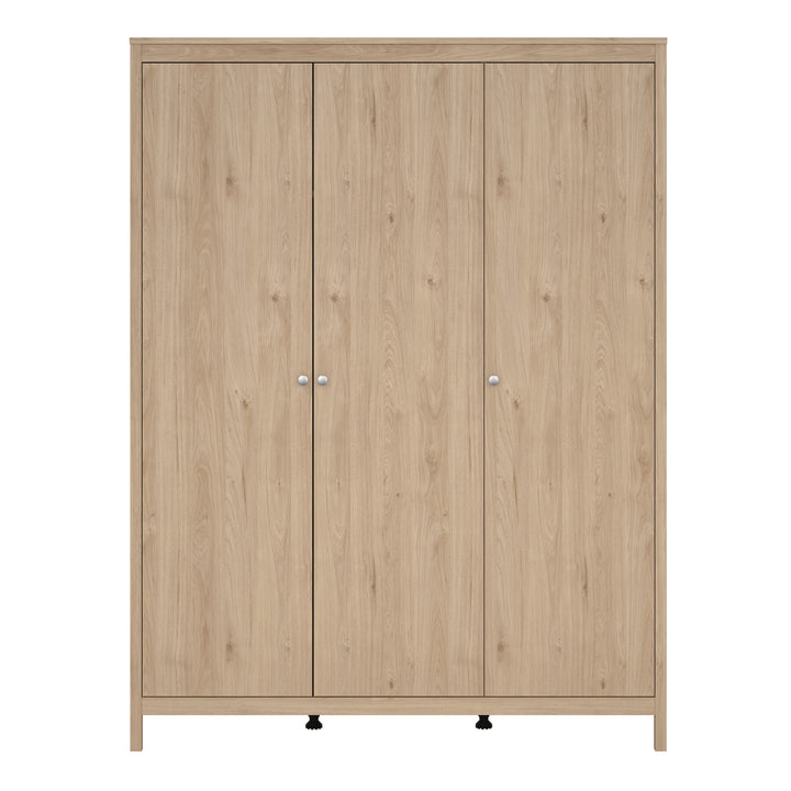 Madrid Wardrobe with 3 Doors in Jackson Hickory Oak - TidySpaces