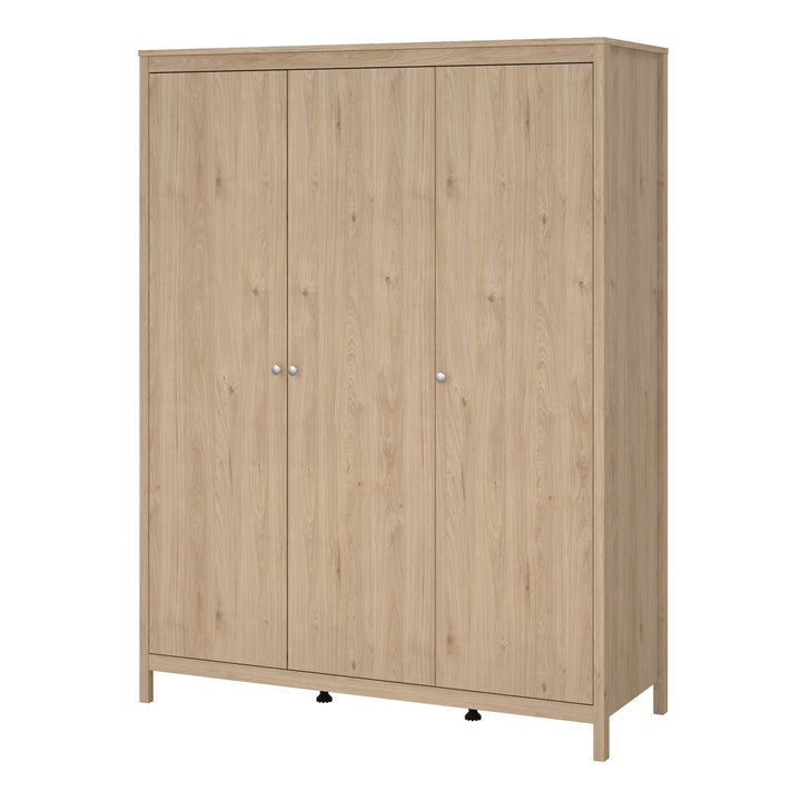 Madrid Wardrobe with 3 Doors in Jackson Hickory Oak - TidySpaces